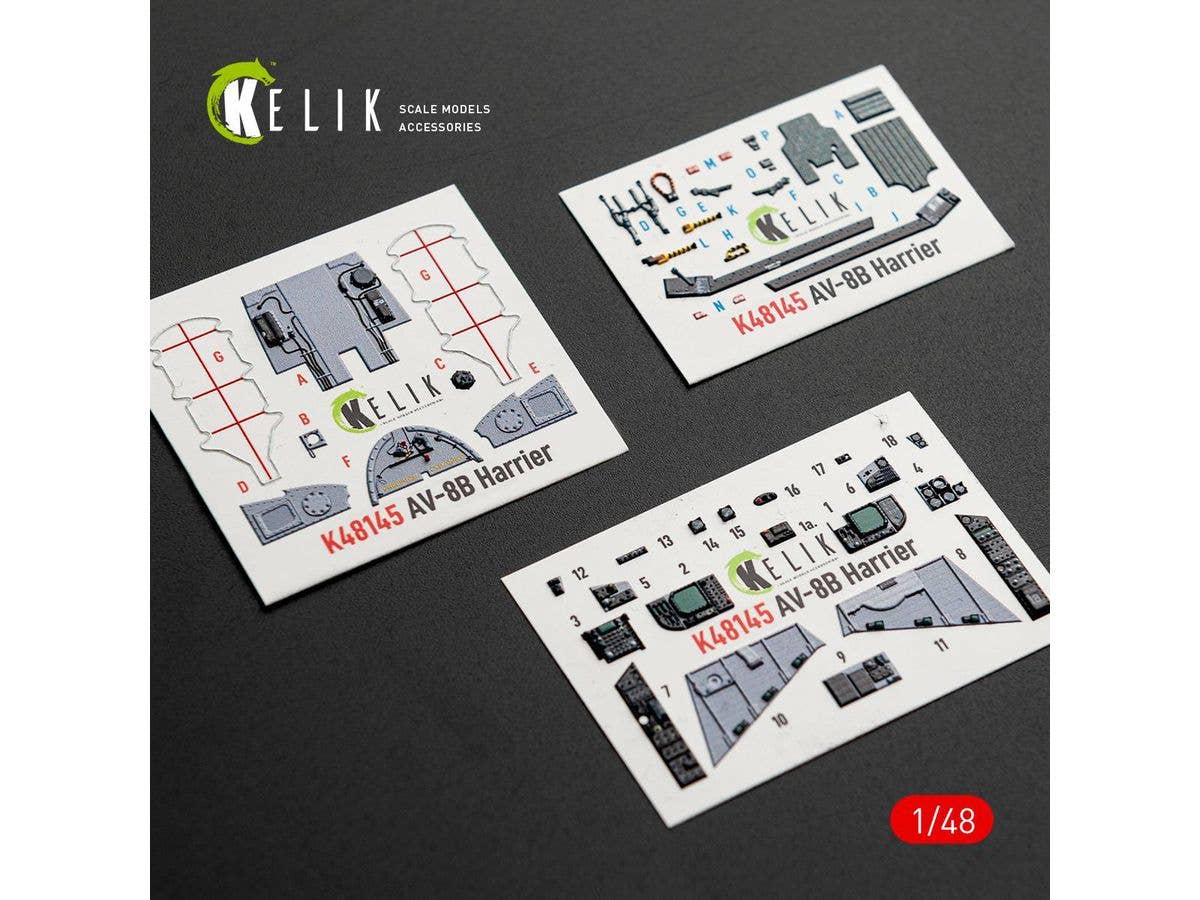 AV-8B Harrier - interior 3D decals for Hasegawa kit (For Hasegawa)