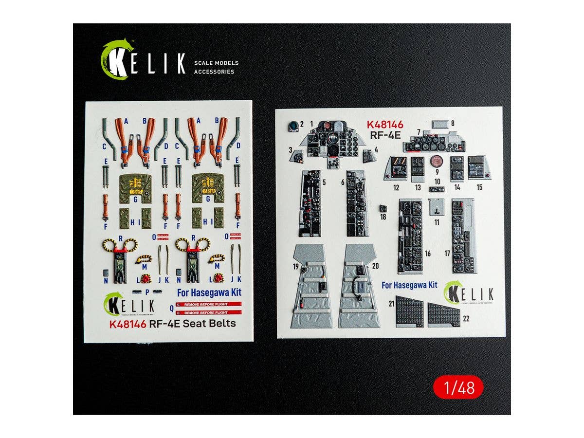 RF-4E - interior 3D decals for Hasegawa kit
