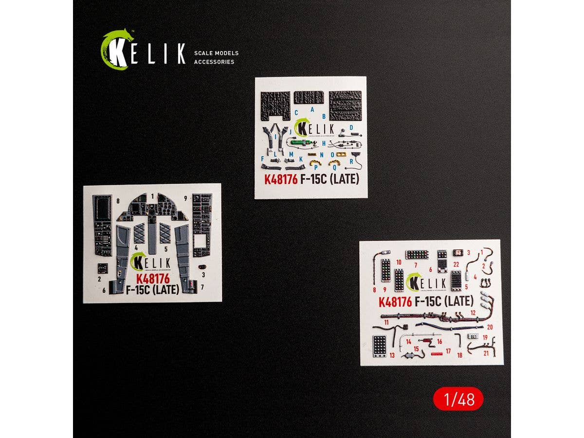 F-15C (Late) - interior 3D decals for Hasegawa kit