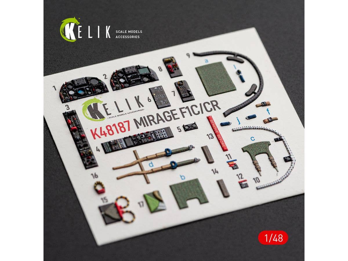 Mirage F1C/CR - interior 3D decals for Italeri kit