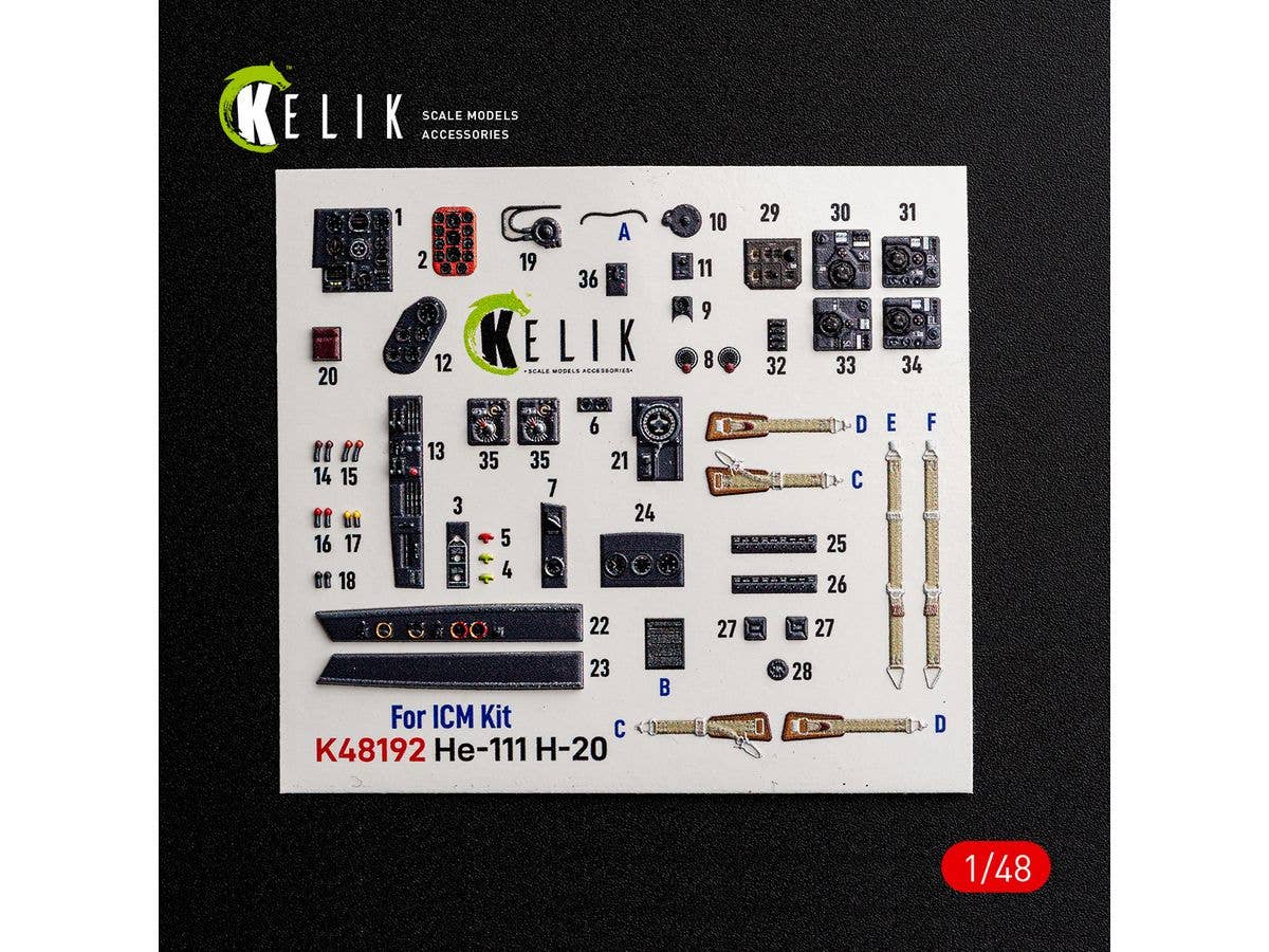 He111H-20 - interior 3D decals for ICM kit