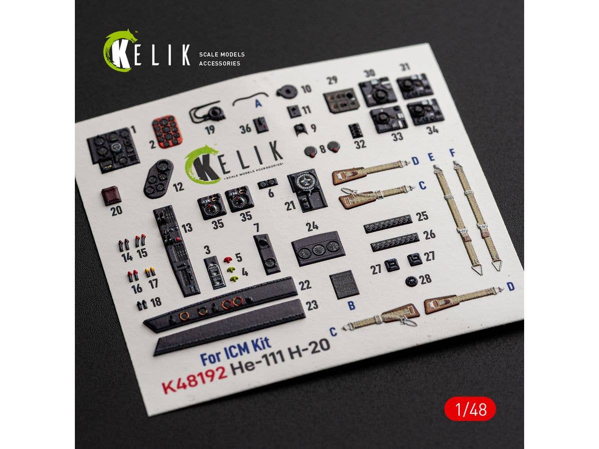 He111H-20 - interior 3D decals for ICM kit