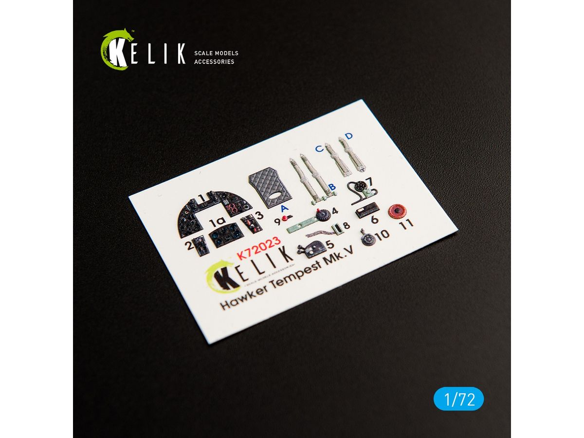 Hawker Tempest Mk.V Interior 3D Decal for Airfix kit