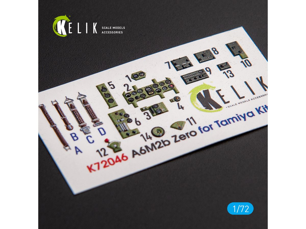 A6M2B Zero - interior 3D decals for Tamiya kit