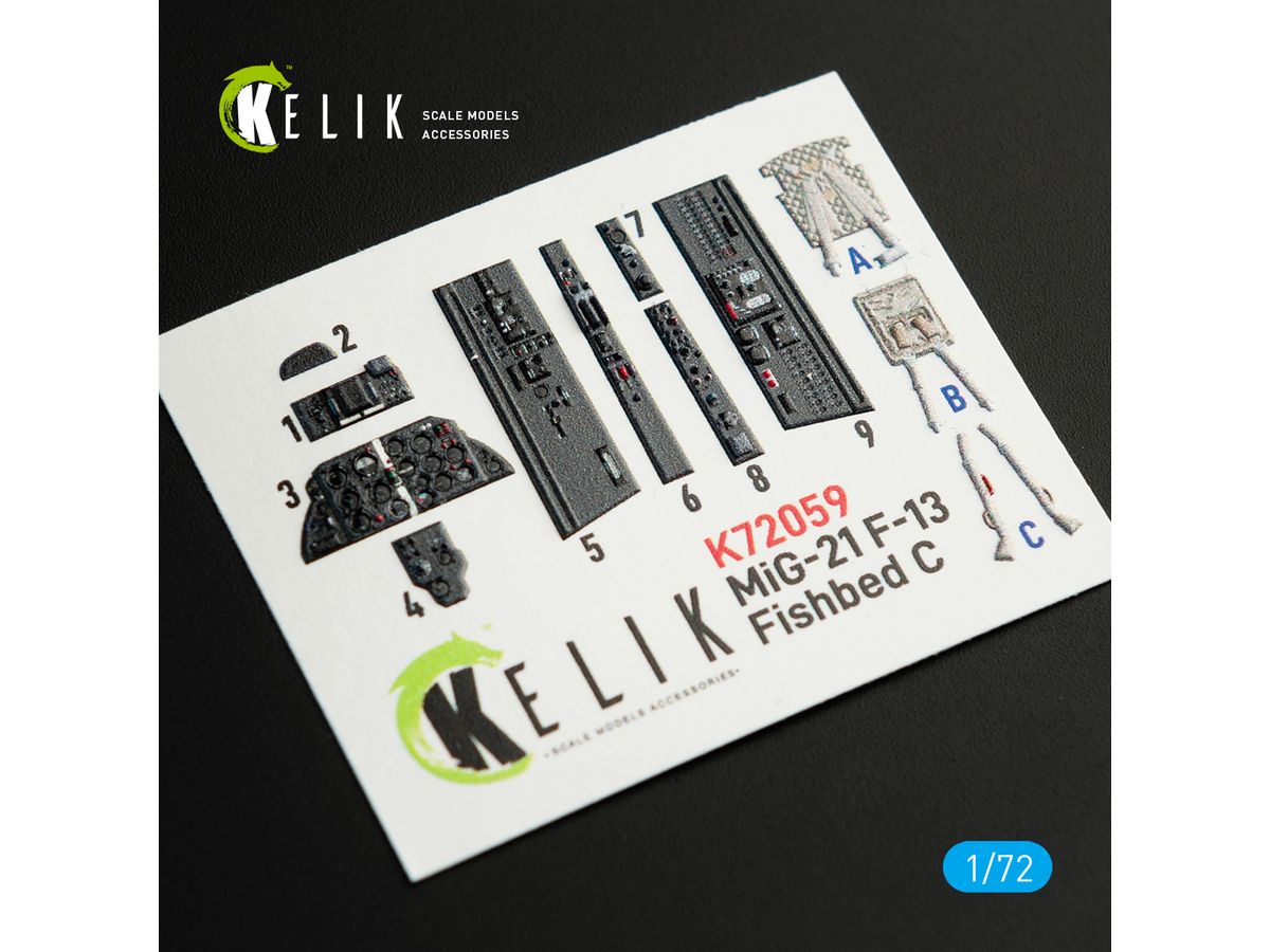 MiG-21 F-13 interior 3D decals for Revell kit