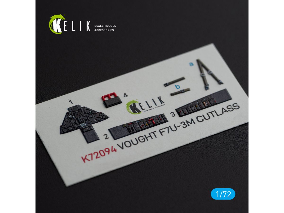Vought F7U - 3M Cutlass - interior 3D decals for Fujimi Kit