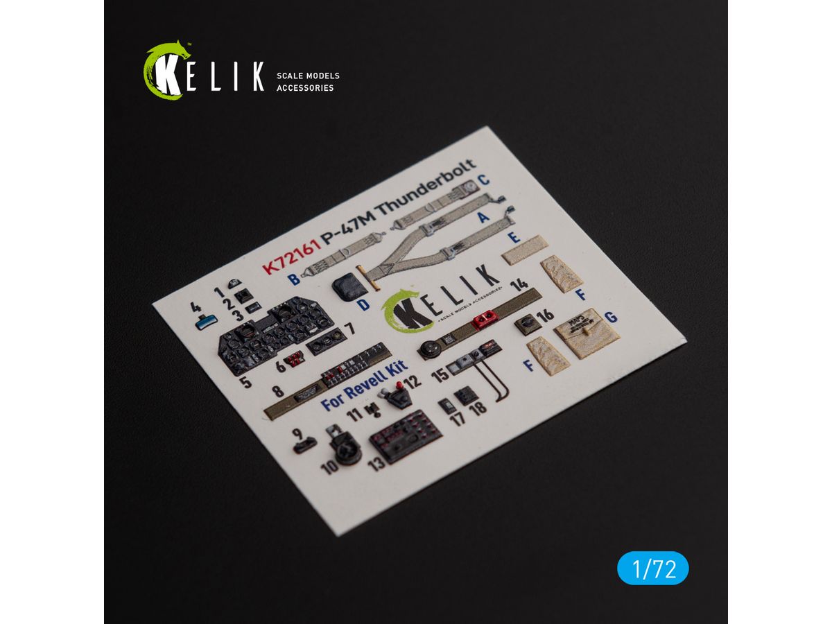 P-47M Thunderbolt- interior 3D decals for Revell kit