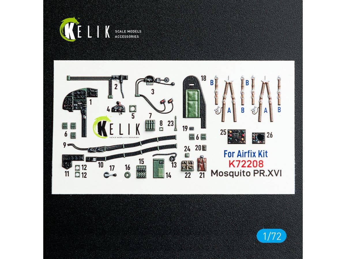 Mosquito PR.XVI - interior 3D decals for Airfix kit (For Airfix)