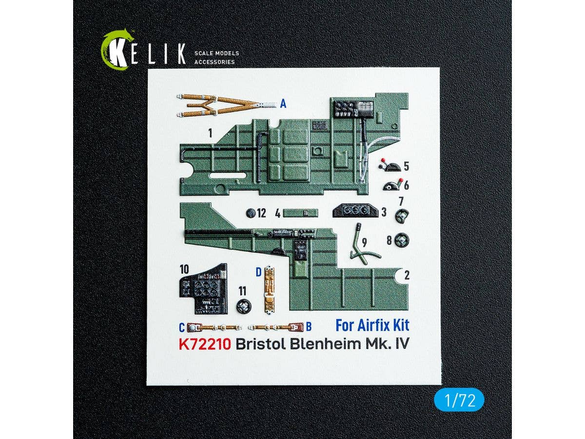 Bristol Blenheim Mk.IV - interior 3D decals for Airfix kit (For Airfix)