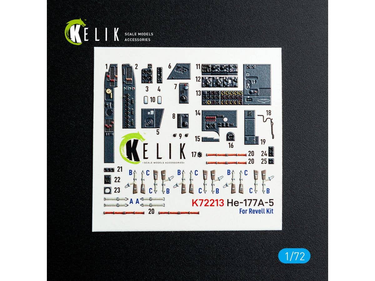 He-177A-5 - interior 3D decals for Revell kit (For Revell)