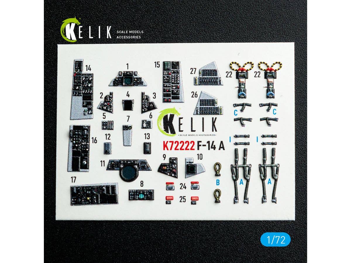 F-14A Tomcat - interior 3D decals for Academy kit (For Academy)
