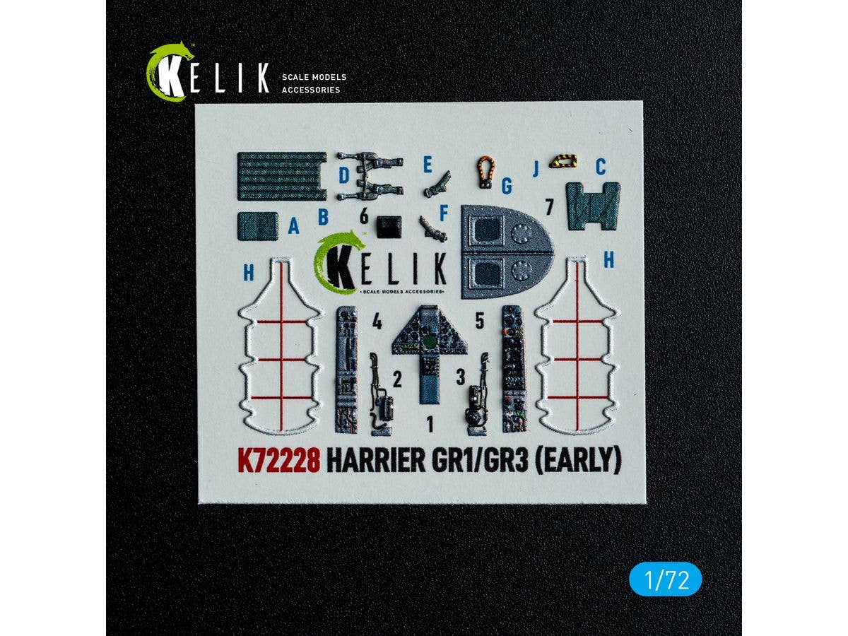 Harrier Gr1/Gr3 (Early) - interior 3D decals for Italeri kit