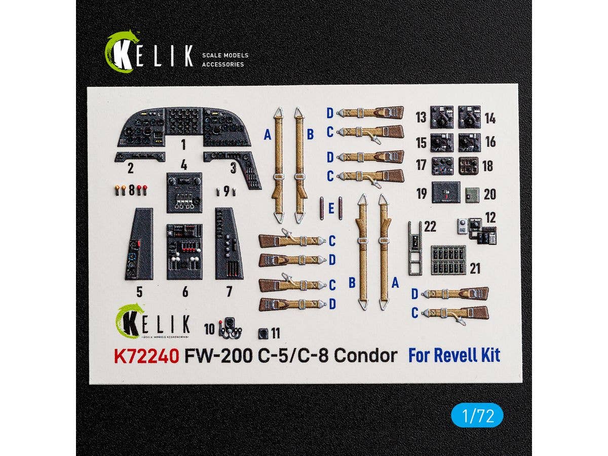 Fw200 C-5/C-8 - interior 3D decals for Revell kit