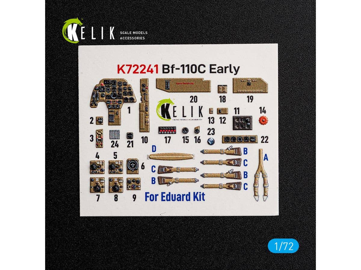 Bf110C Early - interior 3D decals for Eduard kit