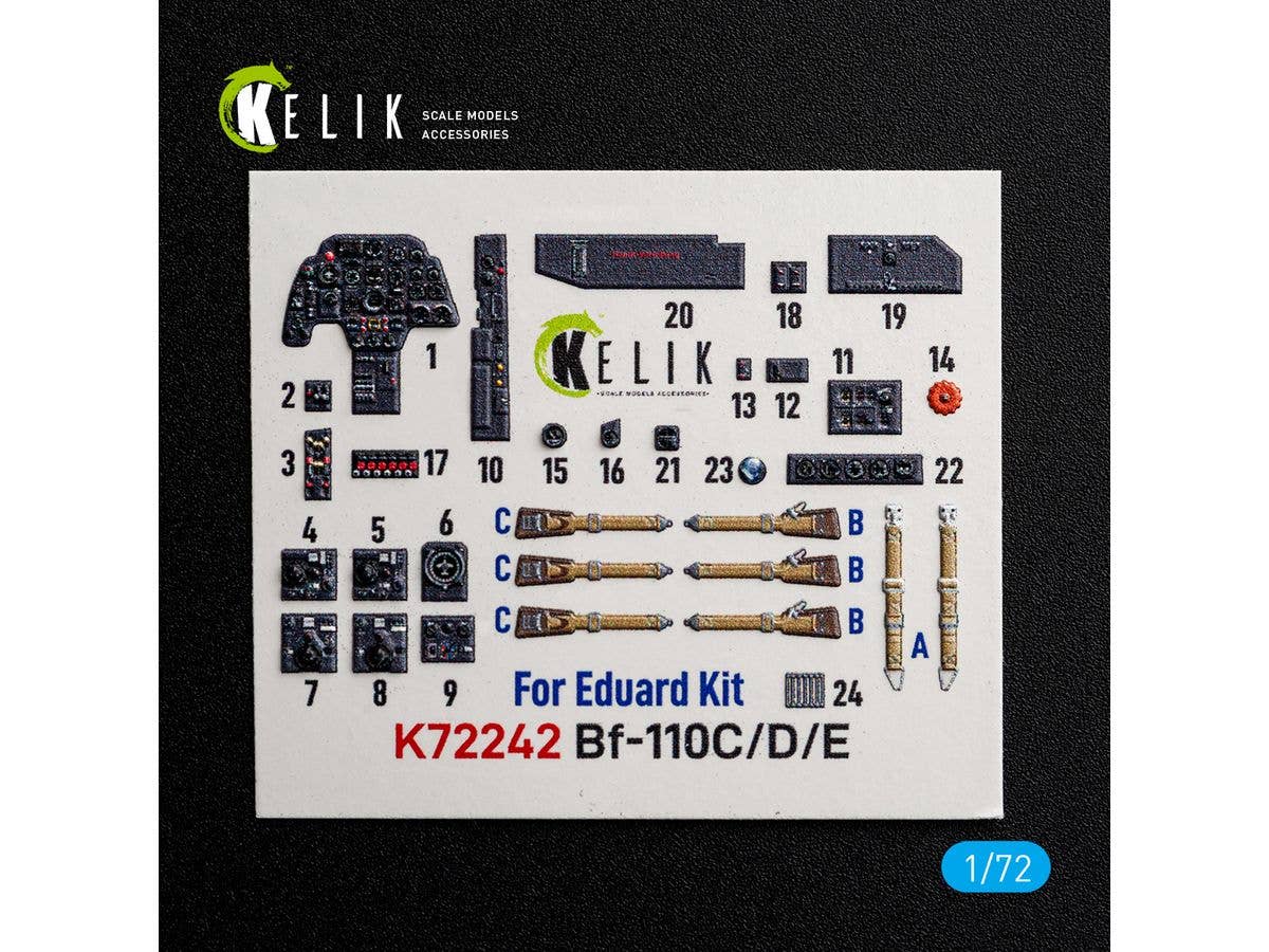 Bf110C/D/E- interior 3D decals for Eduard kit