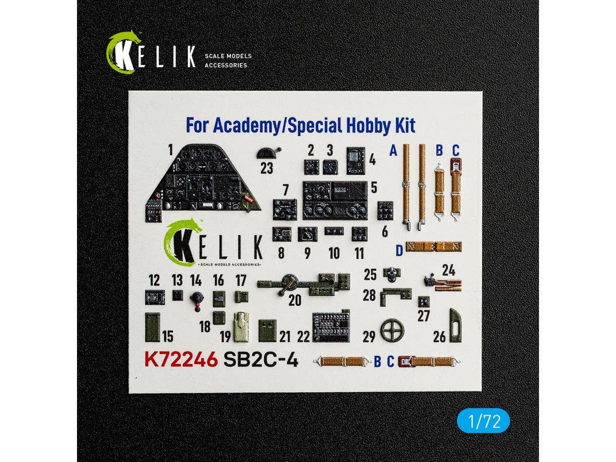 SB2C-4 - interior 3D decals for Academy/Special Hobby kit