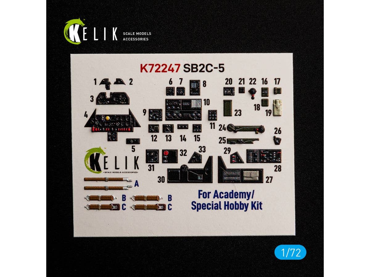 SB2C-5 - interior 3D decals for Academy/Special Hobby kit