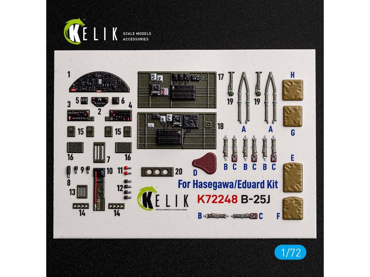 B-25J - interior 3D decals for Eduard kit