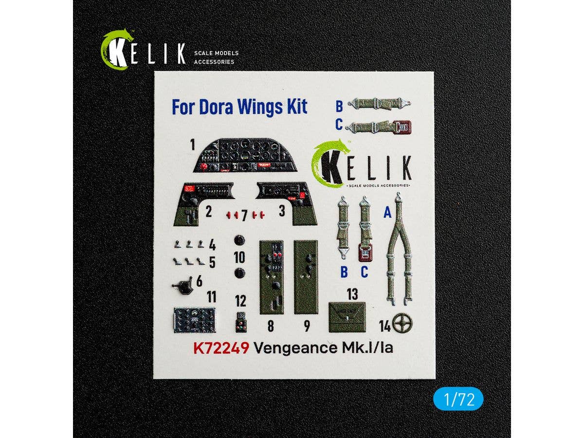Vengeance Mk.I/Ia - interior 3D decals for DoraWings kit