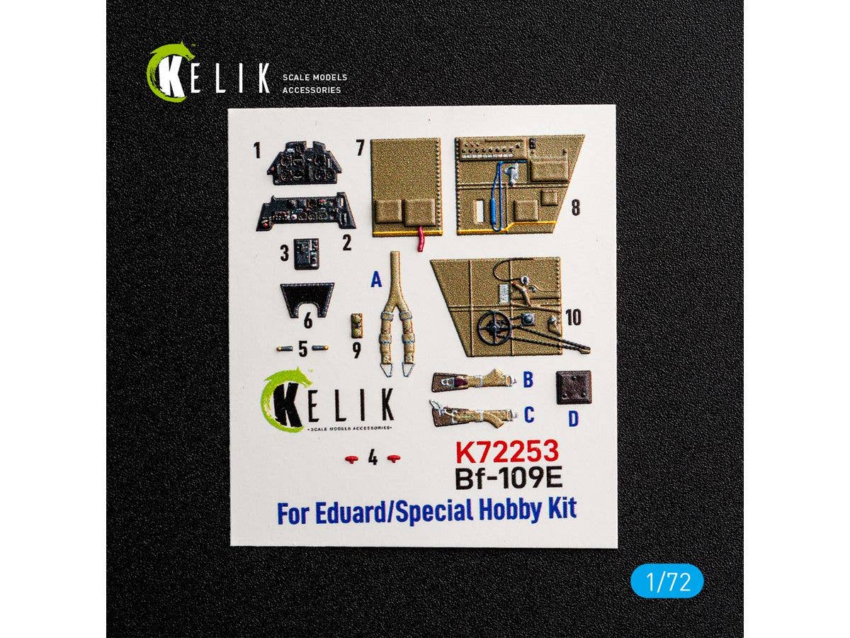 Bf109E - interior 3D decals for Special Hobby/Eduard kit