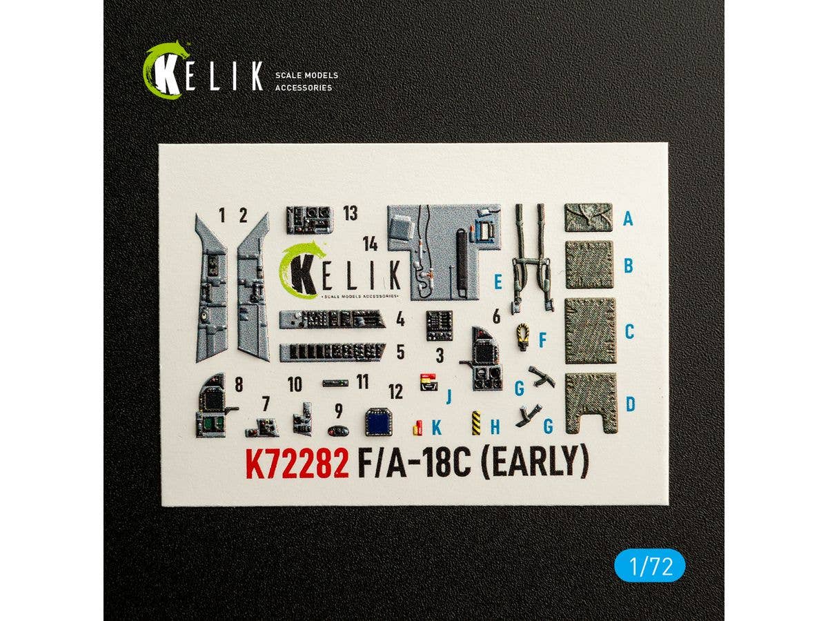 F/A-18C (EARLY) - interior 3D decals for Academy 12411 kit