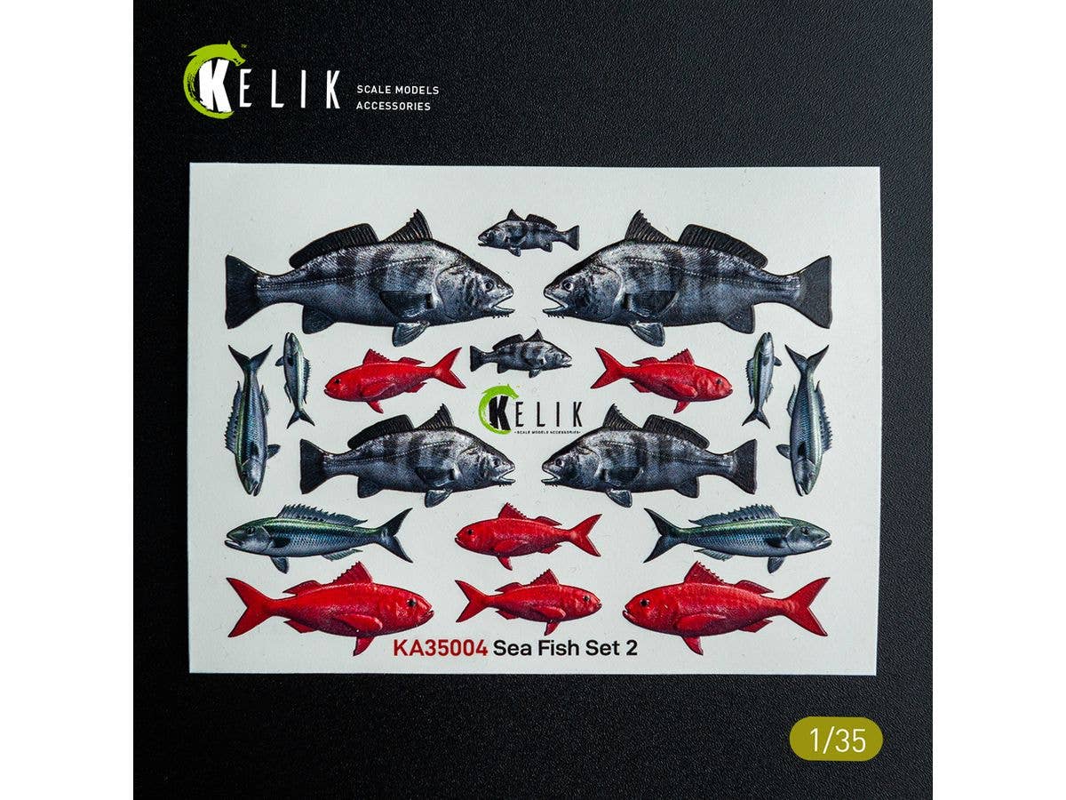 Sea Fish set Type 2 - 3D Decal for dioramas