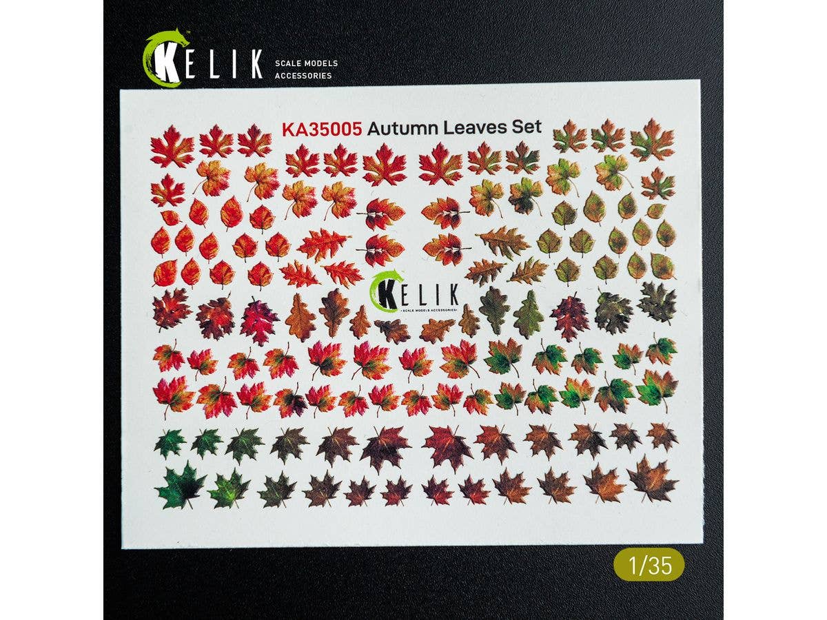 Autumn Leaves Set #1 - Decal for dioramas