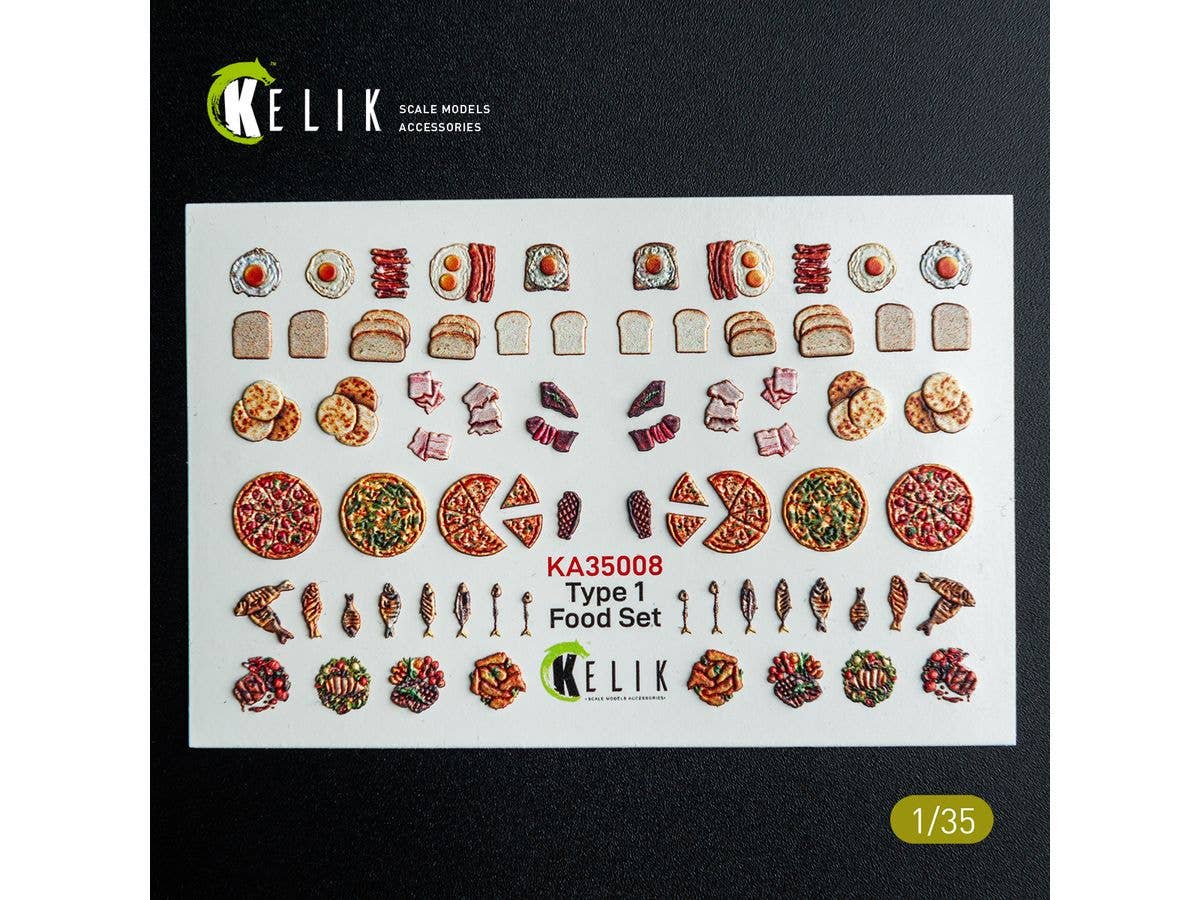 Food Set Type 1 - 3D Decal for dioramas
