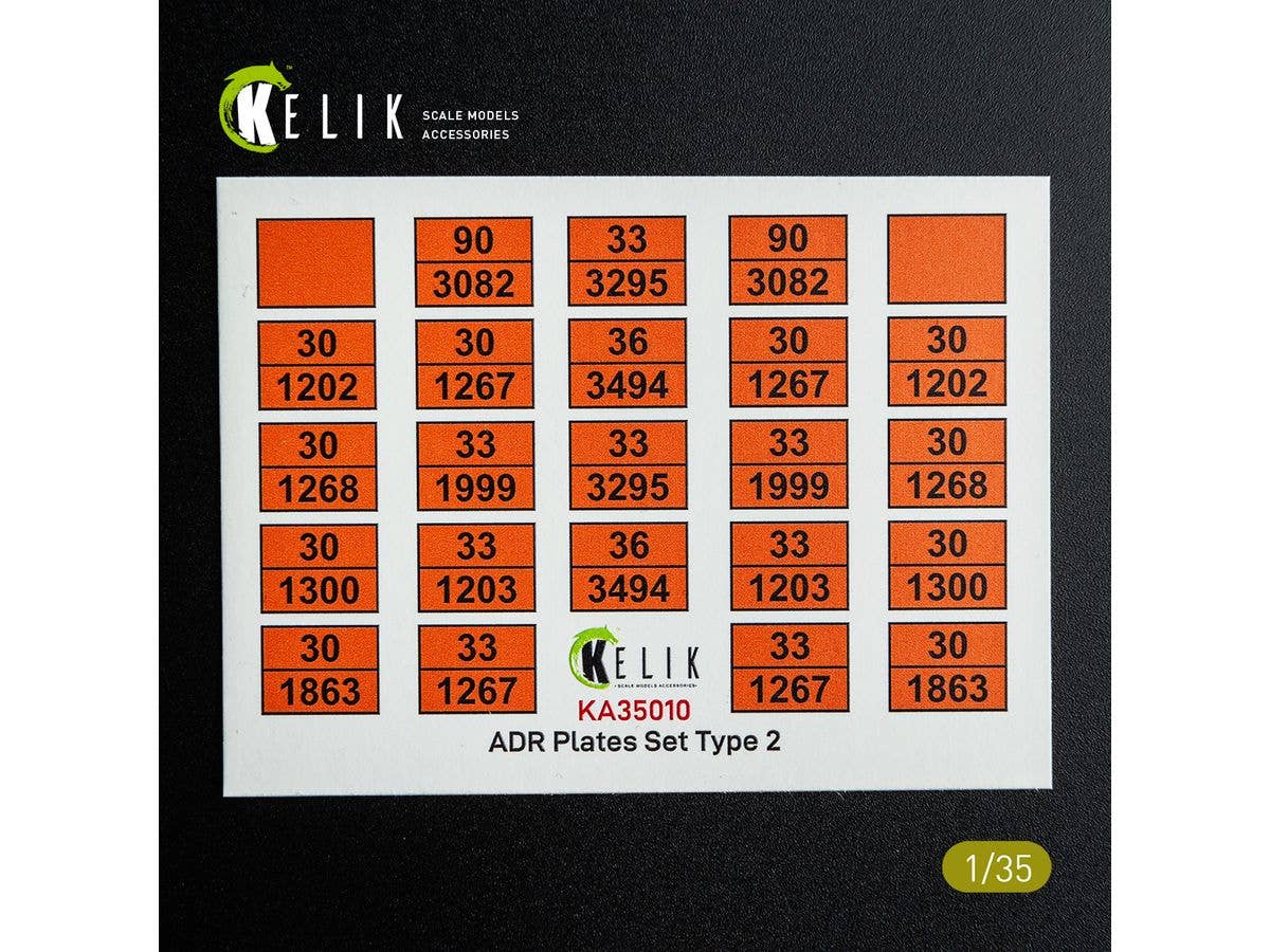 ADR Plates Set Type 2 - Decal for models
