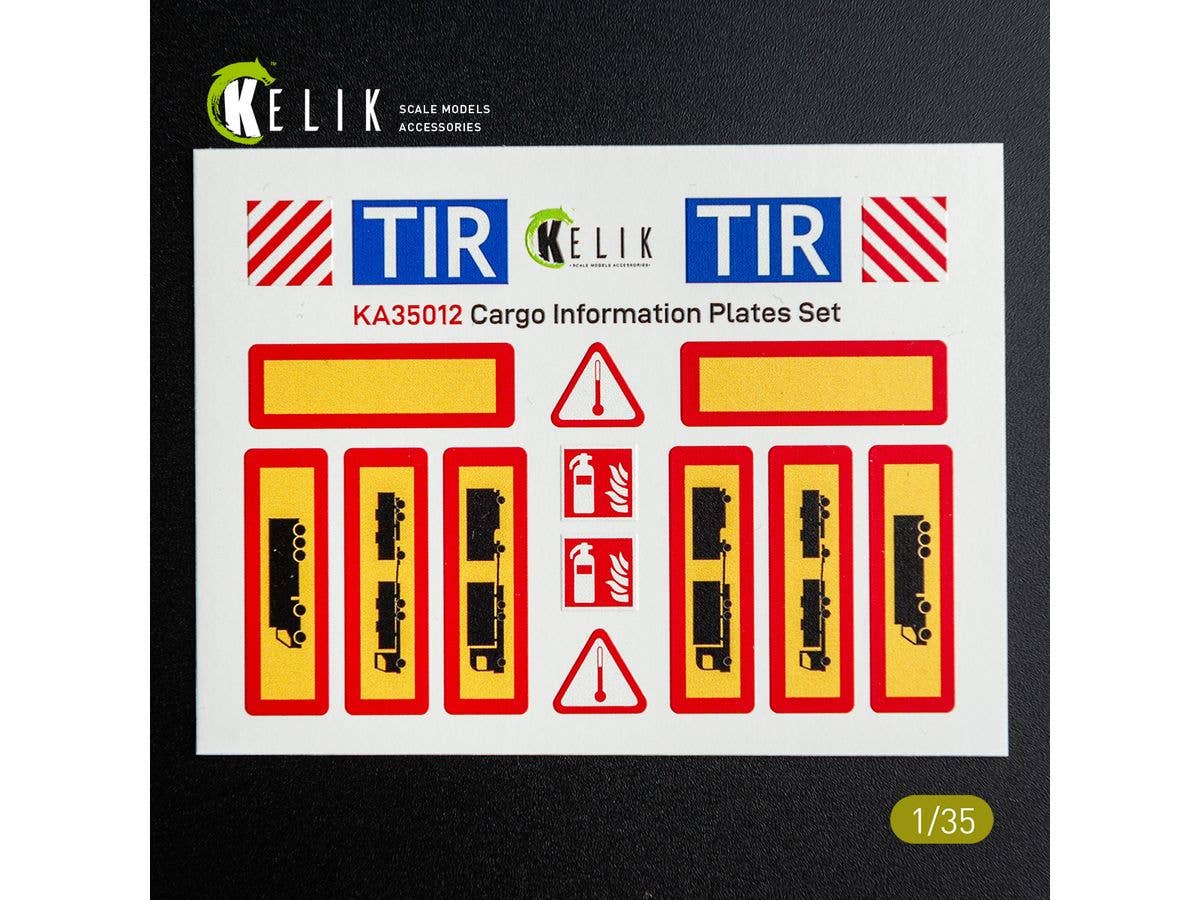 Cargo Information plates set #1 - Decal for models