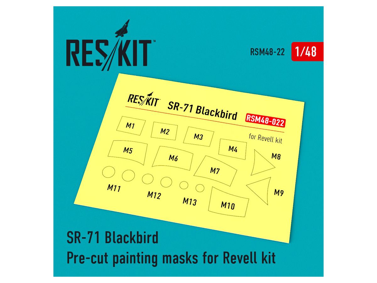 SR-71 Blackbird Pre-cut painting masks for Revell kit