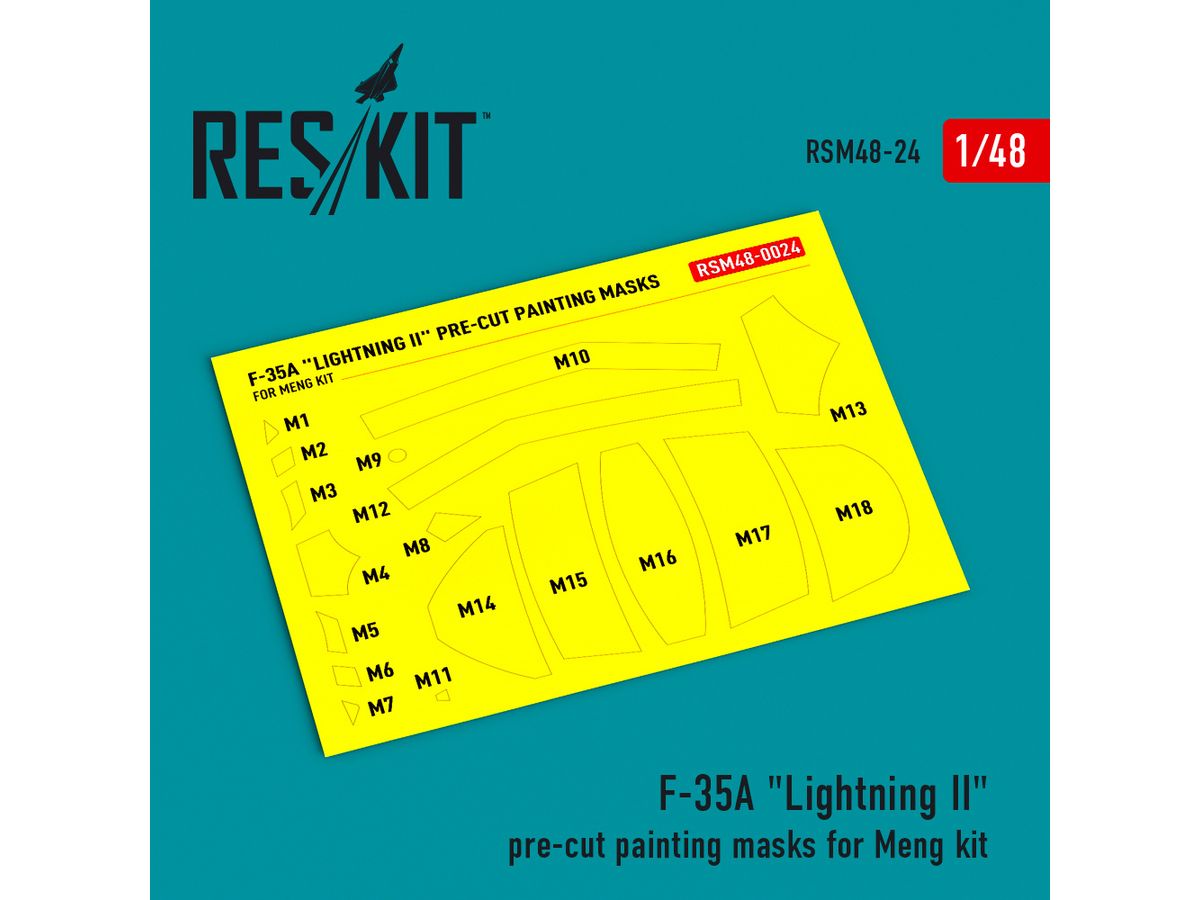 F-35A Lightning II pre-cut painting masks for Meng kit