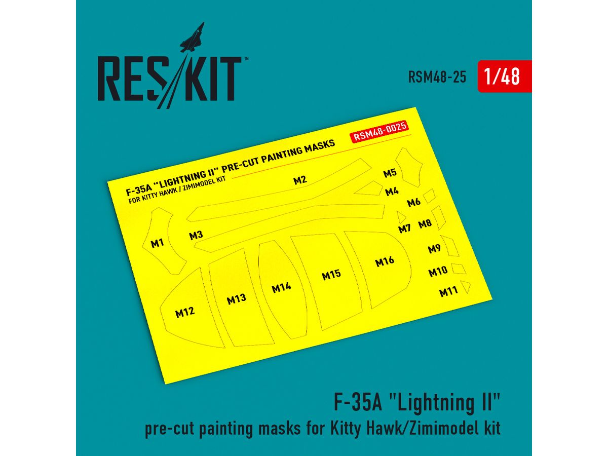 F-35A Lightning II pre-cut painting masks for Kitty Hawk/Zimimodel kit