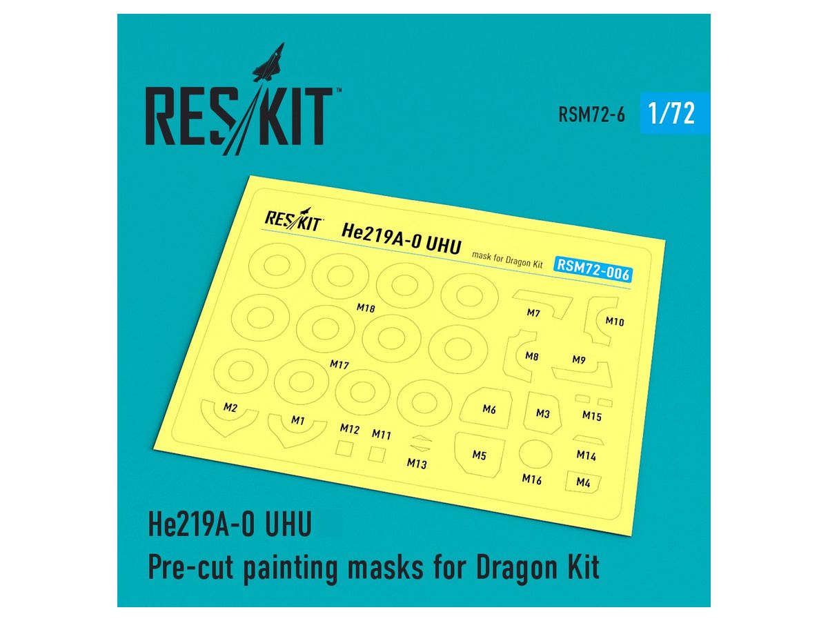 He219A-0 UHU Pre-cut painting masks for Dragon Kit