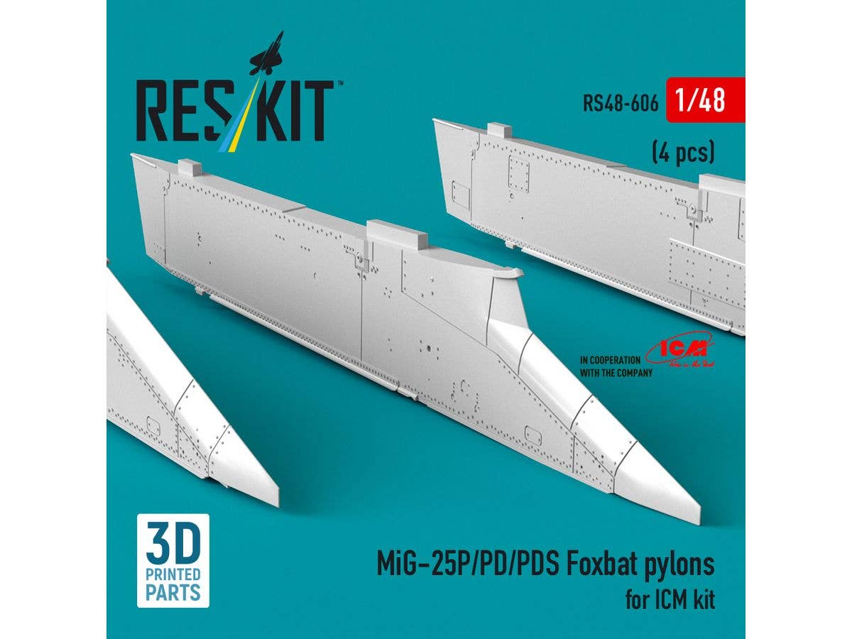 MiG-25P/PD/PDS Foxbat pylons (4 pcs) for ICM kit
