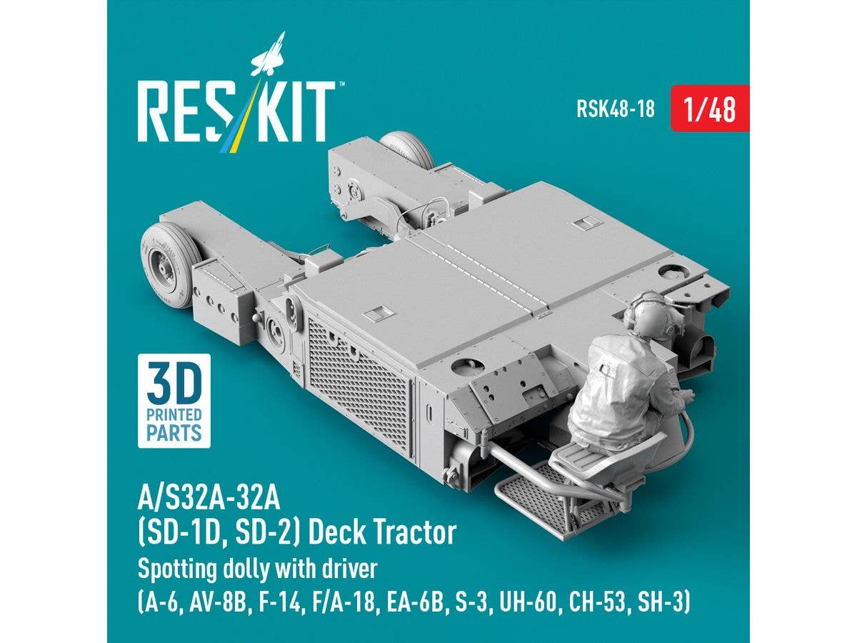 A/S32A-32A (SD-1D, SD-2) Deck Tractor Spotting dolly with driver (3D Printed model kit)