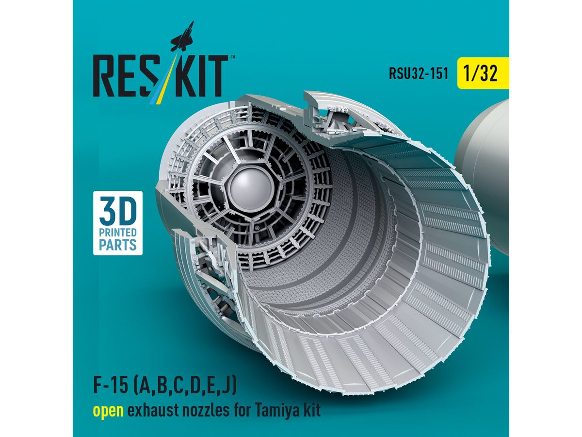 F-15 (A, B, C, D, E, J) open exhaust nozzles for Tamiya kit (3D Printed)