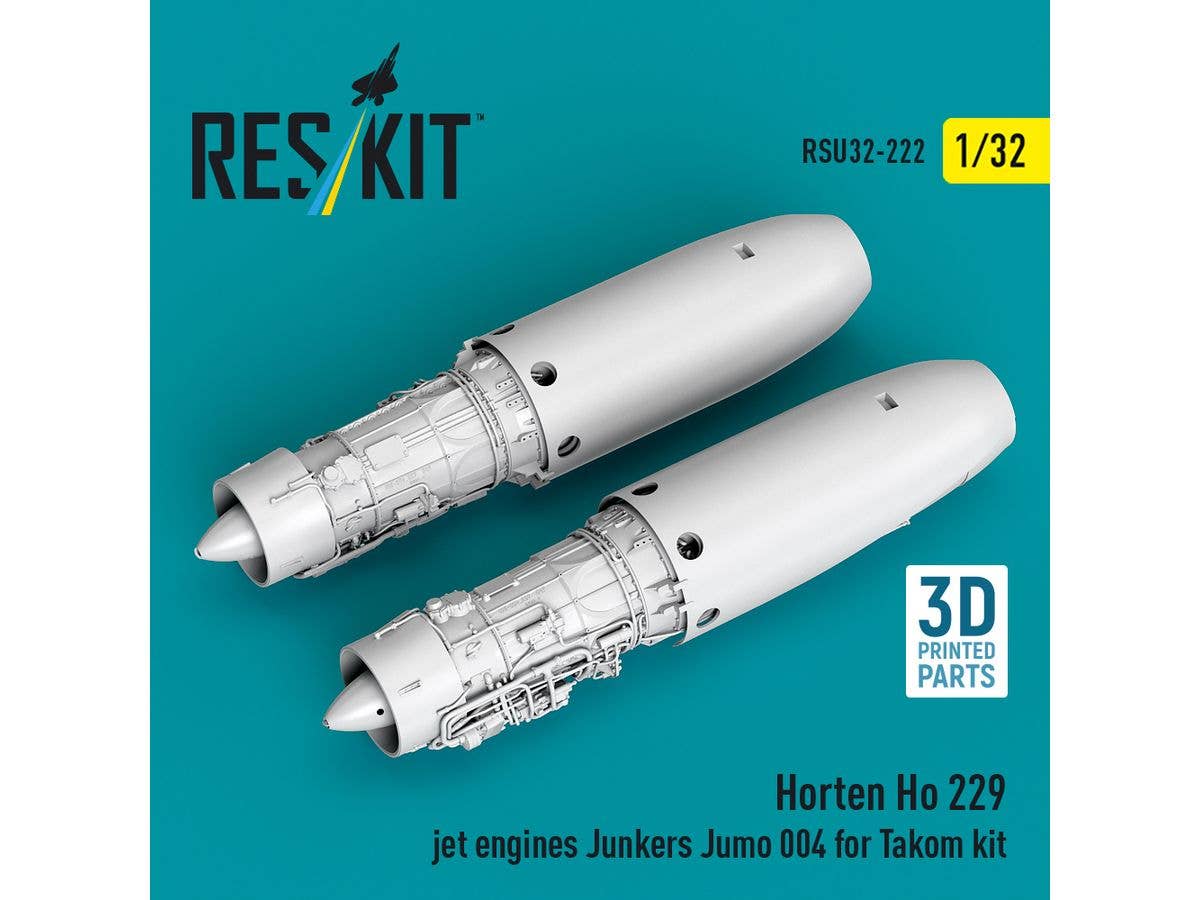 Horten Ho 229 jet engines Junkers Jumo 004 (2 pcs) for Takom kit (3D Printed)