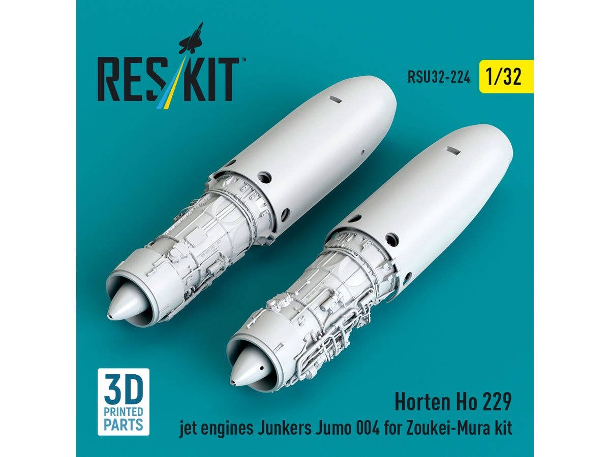Horten Ho 229 jet engines Junkers Jumo 004 (2 pcs) for Zoukei-Mura kit (3D Printed)