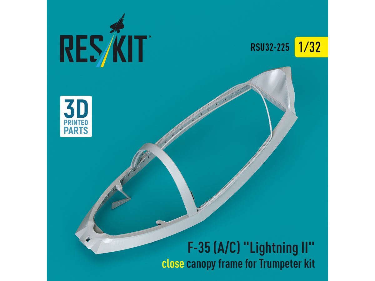 F-35 (A/C) Lightning II close canopy frame for Trumpeter kit (3D Printed)