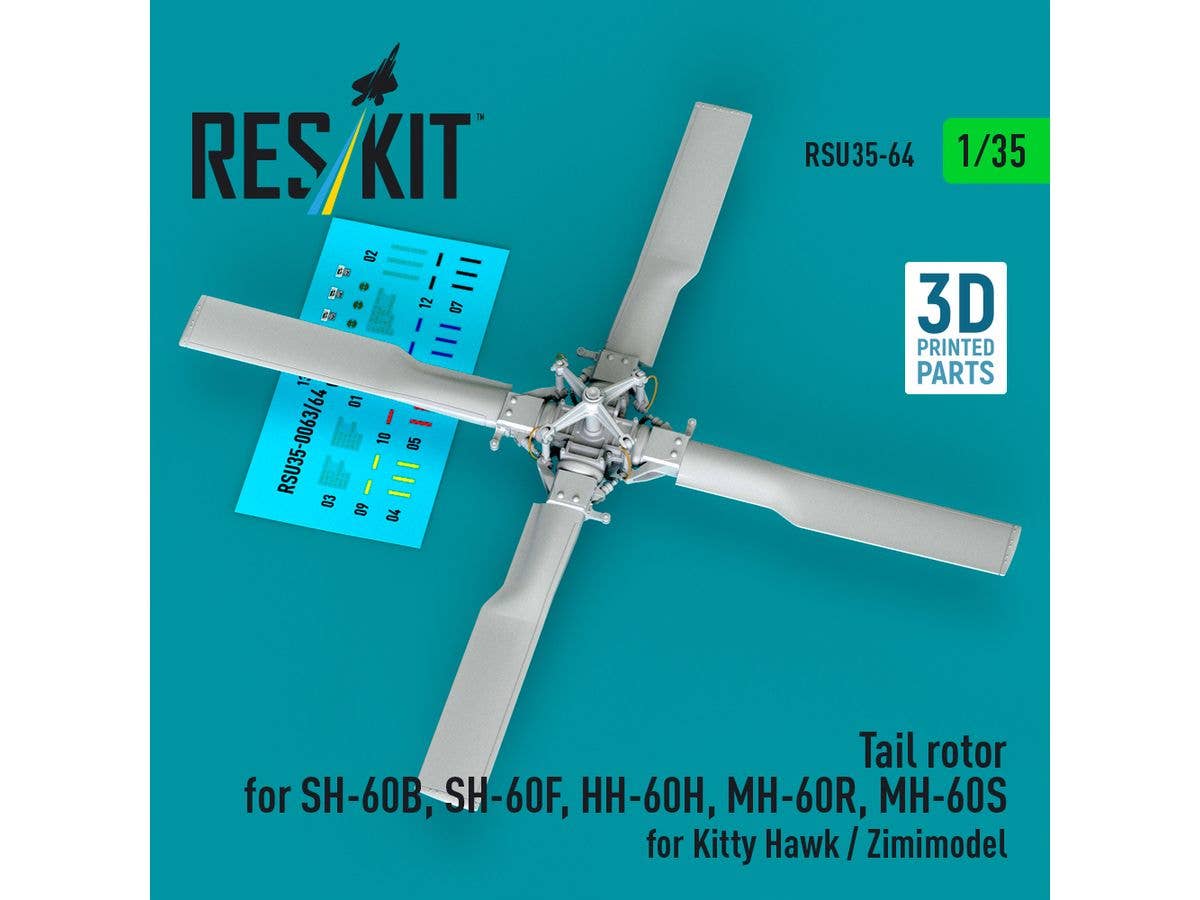 Tail rotor for SH-60B, SH-60F, HH-60H, MH-60R, MH-60S for Kitty Hawk/Zimimodel (3D Printed)