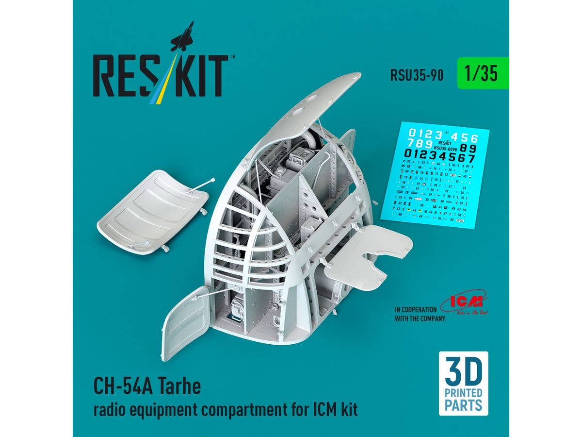 CH-54A Tarhe radio equipment compartment for ICM kit (3D Printed)