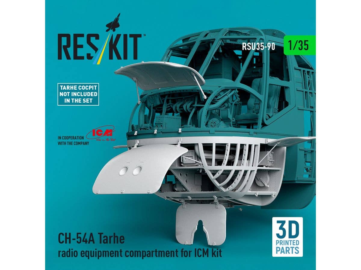 CH-54A Tarhe radio equipment compartment for ICM kit (3D Printed)