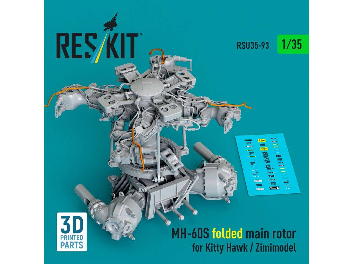 MH-60S folded main rotor for Kitty Hawk / Zimimodel (3D Printed)