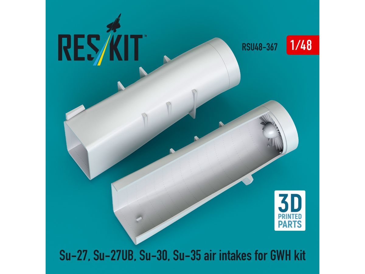Su-27, Su-27UB,30,35 air intakes for GWH kit (3D Printed)