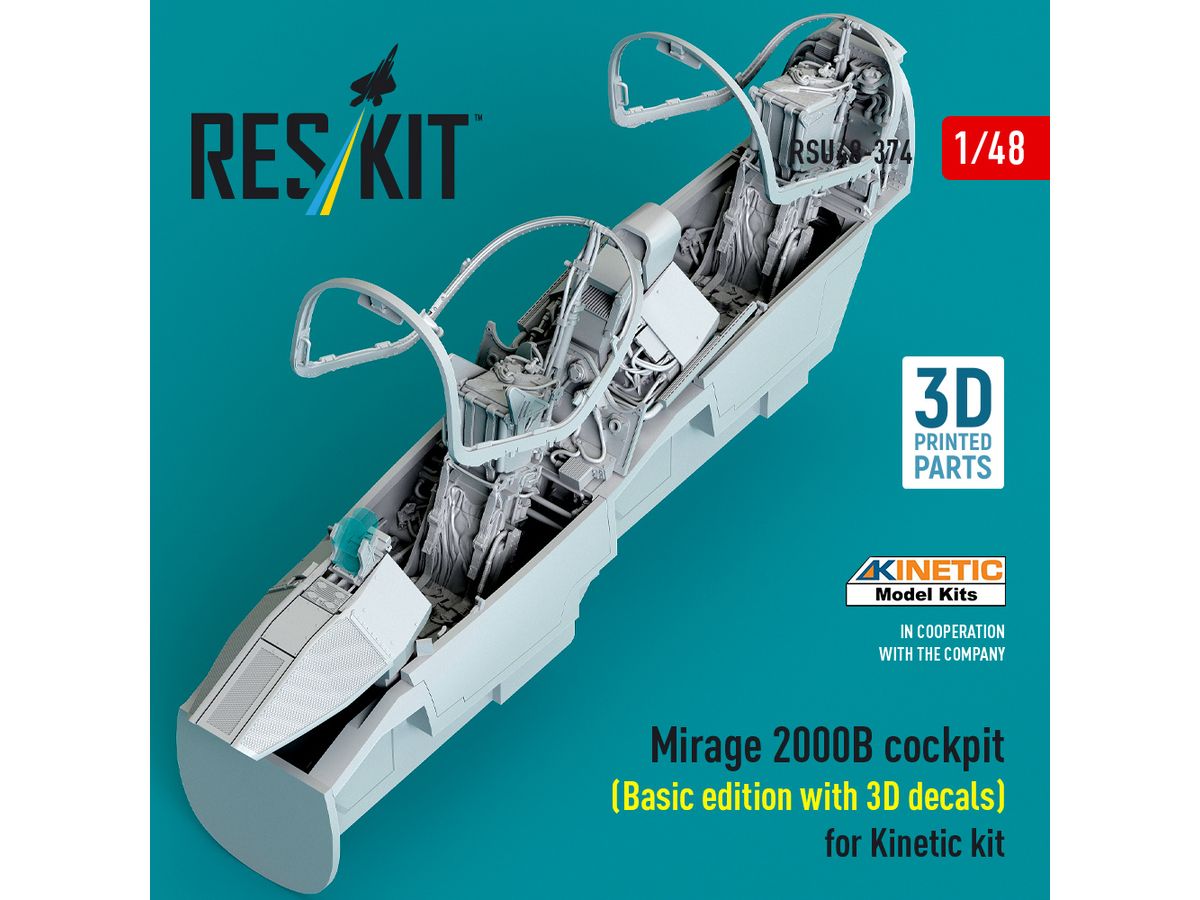 Mirage 2000B cockpit (Basic edition with 3D decals) for Kinetic kit