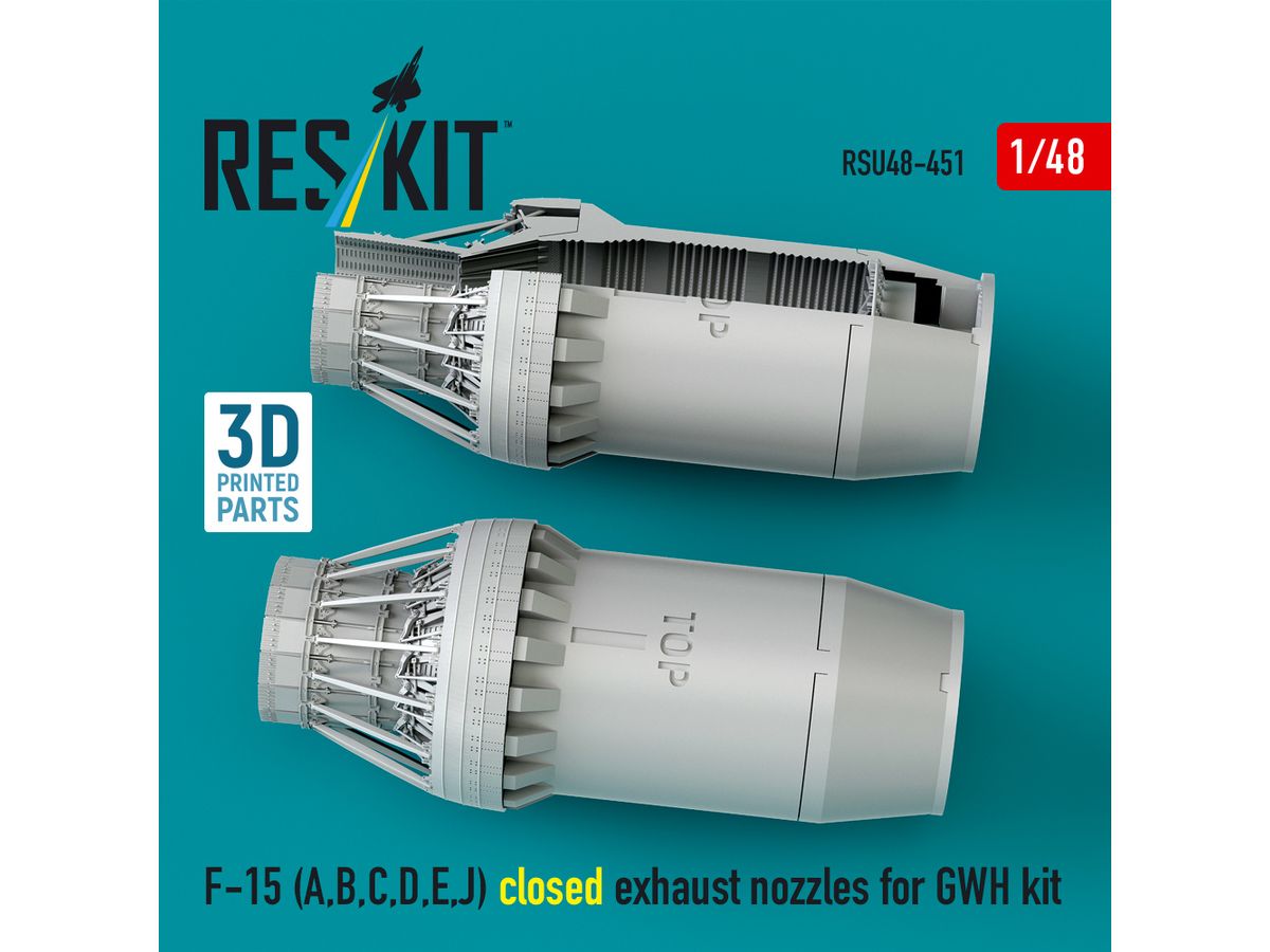 F-15 (A, B, C, D, E, J) closed exhaust nozzles for GWH kit (3D Printed)