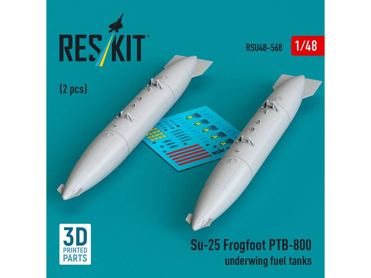 Su-25 Frogfoot PTB-800 underwing fuel tanks (2pcs) (3D Printed)