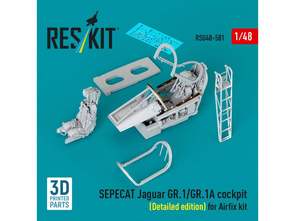 SEPECAT Jaguar GR.1/GR.1A cockpit (Detailed edition) for Airfix kit (3D Printed)