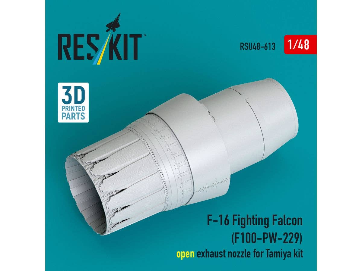 F-16 Fighting Falcon (F100-PW-229) open exhaust nozzle for Tamiya kit (3D Printed)